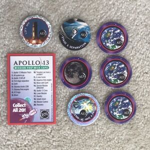 Vintage A13, Apollo 13 Collectible Pogs and Trading Card, 1995
